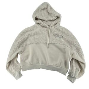 Originals Brooklyn Cloth Sherpa Hoodie‎ Cream Pullover NWT Large